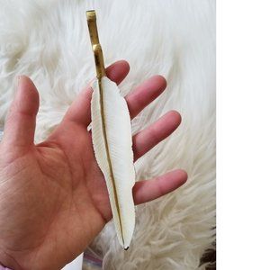 Anthropologie Bottle Opener Vintage Heavy Feather
